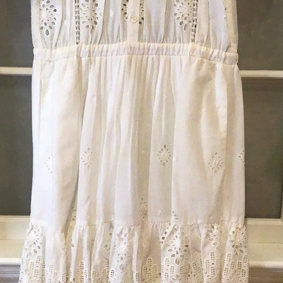 Boden White Cotton Dress, Size Large. - Picture 4 of 5